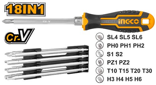 AKISD0181 Screwdriver Set 18 IN 1 - INGCO - Image 1