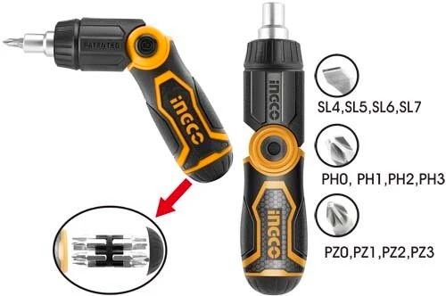 AKISD1208-5 Ratchet Screwdriver Set 13 In 1 - INGCO - Image 1
