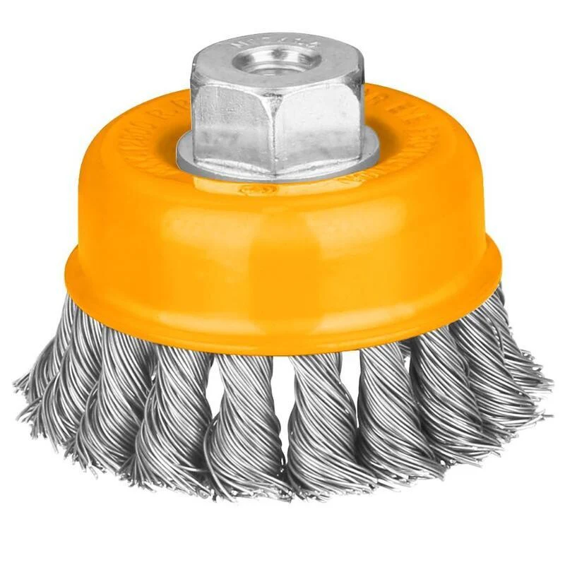 WB21003-4 Wire Cup Brush with Nut Dia: 4"/100mm - INGCO - الصورة 1